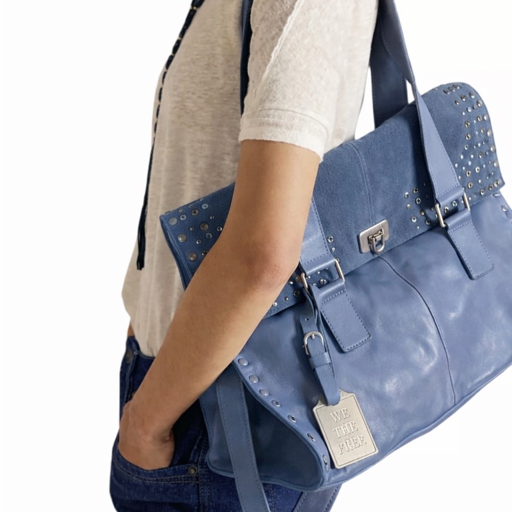 We the Free Shay Stud Tote in Blue NWT